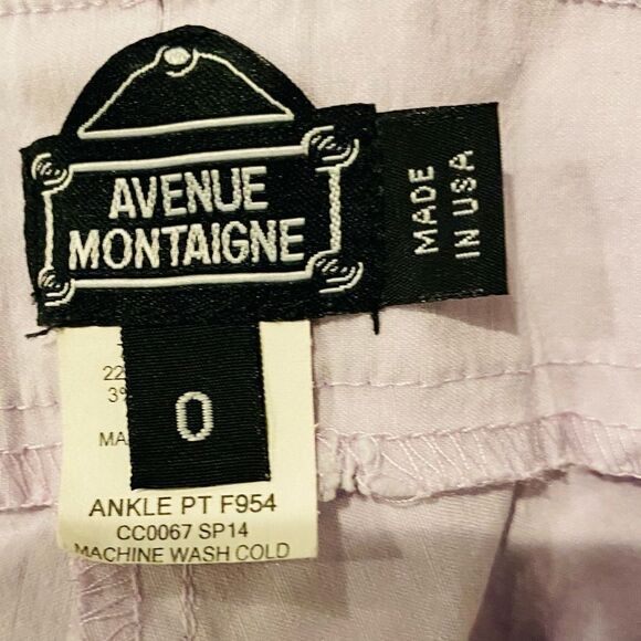 Avenue Montaigne Pull On Stretch Straight Leg Ankle Pants Size 0 - Picture 4 of 4